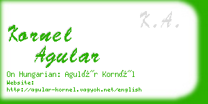 kornel agular business card